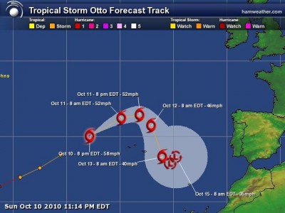 Траектория циклона Отто (источник: www2.tbo.com)