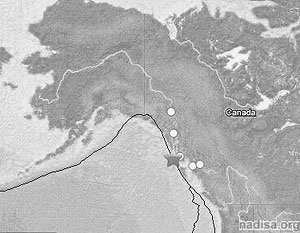 Мощное землетрясение произошло у побережья Аляски
