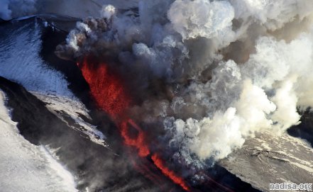 Выбросы в атмосферу камчатскими вулканами пепла и газов могут представлять опасность для авиации