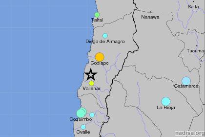 На севере Чили произошло землетрясение магнитудой 6,8