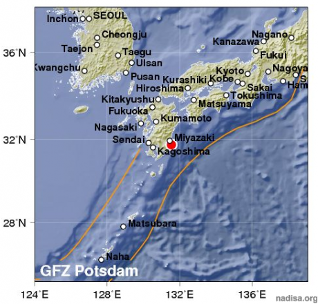 В канун аварии на «Фукусиме» в Японии произошло землетрясение