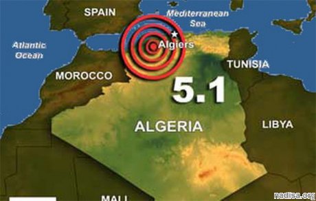 От землетрясения в Алжире пострадало 5 человек