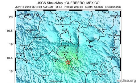 В Мексике произошло землетрясение магнитудой 4,9