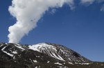 Пепел из вулкана Карымский поднялся на высоту 1,7 км
