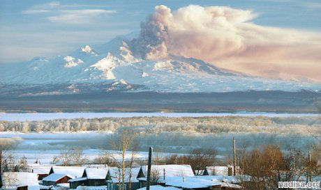 Вулкан Шивелуч на Камчатке выбросил четыре столба пепла