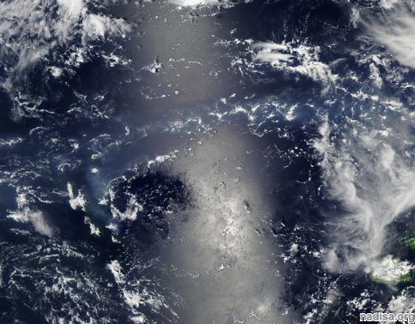 Вулканический смог над архипелагом Вануату