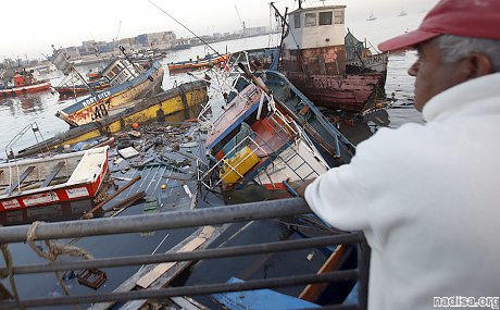 Фотообзор: Землетрясение и цунами в Чили