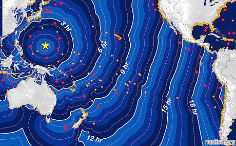 В Тихом океане у острова Гуам произошло землетрясение магнитудой 6,7