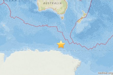 Сильное землетрясение произошло к югу от Австралии