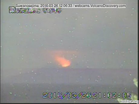 Японский вулкан Суваноседзима продолжает свирепствовать