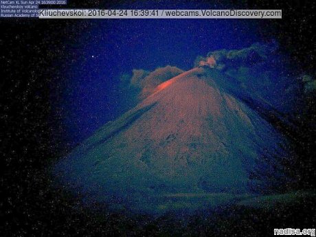 Активность камчатского вулкана Ключевского растет
