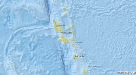 У берегов Вануату произошло землетрясение магнитудой 5
