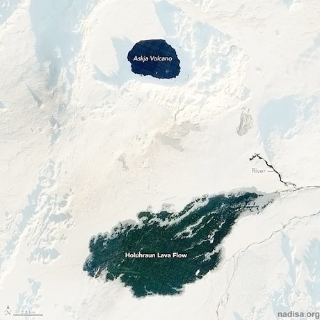 Последствия извержения вулкана в Исландии: фото из космоса