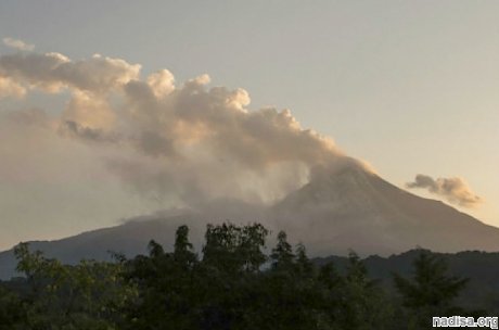 Вулкан Колима в Мексике выбросил столб пепла и газа