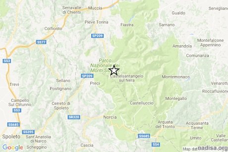 Сильное землетрясение ощущалось в Центральной Италии