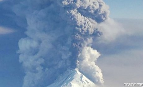 Камчатский вулкан Камбальный в результате извержения изменил свой внешний вид
