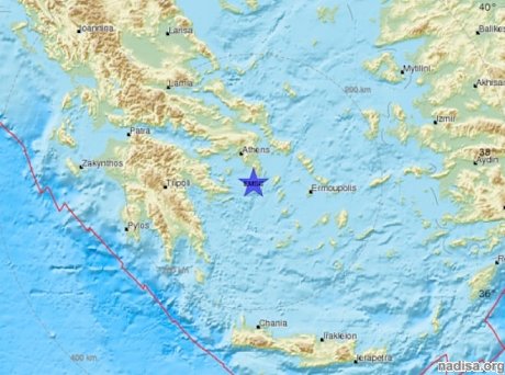 Сильное землетрясение произошло возле Афин
