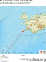Землетрясение магнитудой 4,6 «сотрясло» Исландию