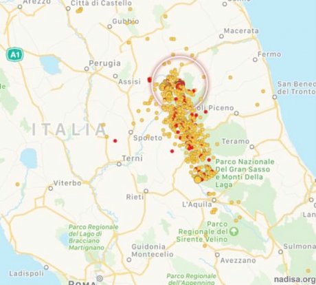 Страх из-за землетрясений вернулся в Центральную Италию