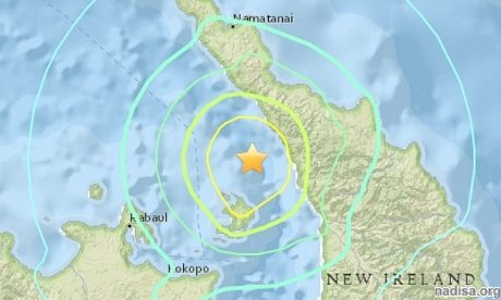 Землетрясение магнитудой 6,2 зафиксировано у берегов Папуа-Новой Гвинеи