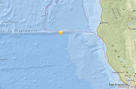 У берегов Калифорнии произошли два сильных землетрясения