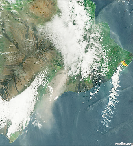 Спутники засняли последствия извержения вулкана Килауэа