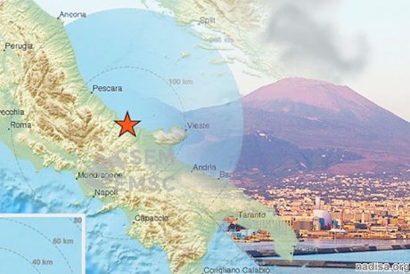 Землетрясение магнитудой 5,2 посеяло панику в центральной части Италии