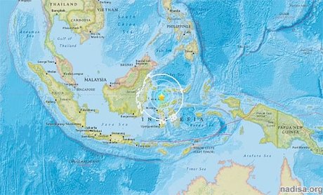 В Индонезии зарегистрировано землетрясение магнитудой 6,1