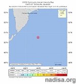 Strong and shallow earthquake east of Kuril Islands, Russia