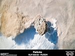 Извержение Райкоке из космоса: фото