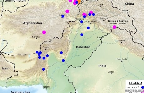 Землетрясение магнитудой 5,8 потревожило Пакистан
