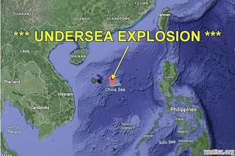 Множество сообщений в соцсетях: «Сейсмическая активность/радиация по всему Южно-Китайскому морю»