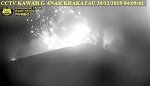 Anak Krakatau erupting, continuous volcanic ash up to 3 km (10 000 feet) a.s.l., Indonesia
