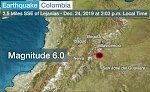 Колумбию «сотрясло» землетрясение магнитудой 6,0