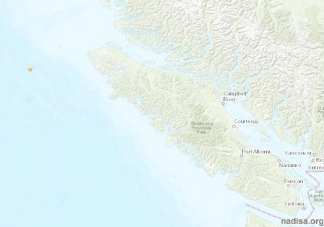У берегов Канады произошло землетрясение магнитудой 6,0